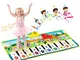 EXTSUD Tappeto Musicale Bambini con 18 Suoni, Piano Mat con 8 Suoni Strumenti Violino Corn...