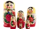 Heka Naturals Semyonov Bambole Nidificanti | Set di 6 (13 cm) Matrioska Bambole Nidificant...