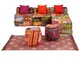 vidaXL Divano Modulare 14 pz in Tessuto Motivo Patchwork Arredo Salotto Lounge