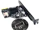 Cablecc - Adattatore USB 3.1 per scheda madre e adattatore USB 2.0 a PCI-E Express