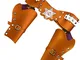 "BROWN DELUXE COWBOY DOUBLE PISTOLHOLSTER" adult size -
