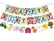 WERNNSAI Striscioni di Compleanno di Animali da Fattoria - Happy Birthday Bandiere con Ghi...