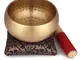 Zap Impex® Bellissima campana tibetana in ottone martellato a mano – Meditazione, yoga, 11...