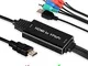 EEEKit Convertitore HDMI a YPbPr, convertitore da HDMI a RGB YPbPr R/L Supporta Adattatore...