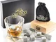 Amerigo Un Set Regalo di Pietre per Whisky Set di 9 Pietre da Whisky - Scatola in Legno Se...