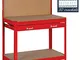 BANC903TF-30C-F BANCO DA LAVORO CON 2 CASSETTI H 140 x 90 x 48 BANCHETTO Officina CON PANN...