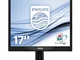 Philips 17S4LSB Monitor 17" LED, Formato 5:4, Risoluzione 1280 x 1024, 5 ms, DVI, VGA, Att...