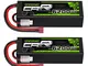 OVONIC 2s Batteria Lipo 6200mAh 50C 7.4V batteria Lipo con Deans Plug HardCase per RC Evad...