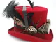 SHENLIJUAN Costume da festival Set Uomo Donna Cappello nero con occhiali Steampunk Cappell...