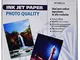 Plus Office InkJet Paper Photo Quality-Carta fotografica, 2880 dpi, confezione da 100 fogl...