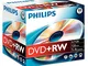 Philips DVDRW1S04/200 DVD+RW 4.7 GB, 120 minuti, Confezione da 10 Pezzi