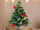 Albero di Natale Piccolo 60 cm, FISHOAKY mini Christmas Tree Artificiale da tavolo con Luc...