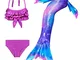 Hejin SPEEDEVE Coda da Sirena Bambina Bikini Costume da Bagno