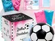 Pallone da Calcio rivelitore per Bambini e Bambine. Kit Completo per Baby Shower con 2 Con...
