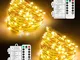 OxaOxe Catena Luminosa (2 pezzi), Stringa Luci LED a Batteria Interno ed Esterno, Luci dec...