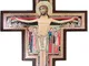 Proposte Religiose Croce di San Damiano In Legno MDF da parete - Cm 40 x 30 x 1.5