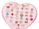 Ouinne 36 Pezzi Anelli per Bambini Gioielli, Anelli con Cuore Forma Regolabile Dimensione...