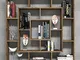 Homemania Libreria Frame, Legno, Noce, 125x20x125 cm