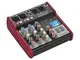 Muslady Console Mixer Dimensione compatta 4 canali Mixing EQ a 2 bande Incassato 48V Poten...