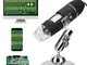 Microscopio endoscopio 1600X Microscopio 8 LED USB 2.0 Microscopio digitale Fotocamera Mic...