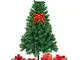 Albero di Natale Artificiale ,GEDEGOOK Alberi di Natale verde 120 cm, 300 Rami in PVC Con...