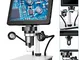 Kacsoo Microscopio digitale LCD Elettronico Microscopio Microscopio Digitale 1080P Endosco...