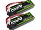 OVONIC Batteria Lipo 2s 5200mAh 50C 7.4V Custodia Rigida con Connettore a T stile Dean per...