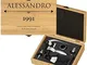 MURRANO Set Cavatappi da Vino Deluxe - Kit da Sommelier Personalizzato - Scatola in legno...
