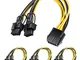 GPU 8-pin PCI-E to 2 PCI-E 8-pin (6-pin + 2-pin) Power Cable (4Pack)