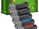 Kit 5 Toner Compatibili per Xerox Phaser 6125 6125N 6125V 6125W - Nero/Ciano/Magenta/Giall...