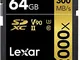 Lexar Professional Scheda SDHC / SDXC, 64 GB, Velocità fino a 300 MB/s, 2000x, UHS-II/U3,...
