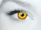 Eye Effect - Lenti a contatto colorate per Halloween, rosse e gialle, per travestimenti da...