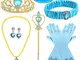 Tacobear 8 Pezzi Jasmine Costume Accessori Principessa con Corona Principessa Tiara Diadem...