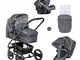 Hauck Pacific 4 Shop N Drive Passeggino Leggero Combinato, 6 Pezzi, da 0 Mesi a 25 kg, Ove...