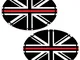 Biomar Labs® 2 x Adesivi Vinile Ovale Bandiera Nazionale della Gran Bretagna UK Inghilterr...