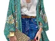 CheChury Copricostumi da Bagno Donna Chiffon Cardigan Stampa Floreale Kimono Boho Cardigan...