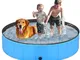 Piscina per Cani PVC Antiscivolo Resistente Vasca da Bagno Pieghevole Vasca per Cani per C...