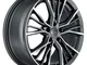 RUOTE CERCHI IN LEGA AUTO MAK CERCHIONE UNION GUN MET-MIRROR FACE 17" x100 DA 17 POLLICI