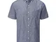 Charles Wilson Camicia di Lino Uomo Maniche Corte (3XL, Dark Indigo (0920))