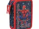 Artesania Cerda Plumier Triple Giotto Spiderman Sacca, 19 cm, Blu (Azul)