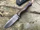 Perkin Coltello da Caccia Damasco con Coltello Sharpcraft a Lama Fodera SK1300