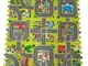 VLFit Tappeto Puzzle Bambini Motivo Città – Tappeto per Bambini con Strade 90 x 90cm – Tap...