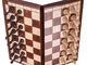 SQUARE - Scacchi in legno - MAGNETICO - 350 - Scacchiera & Pezzi degli scacchi