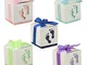 Floratek, scatole di carta per bomboniere con nastro, ideali per contenere confetti per fe...