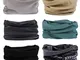 6 Pezzi Copricapo Multifunzione Fascia Bandana Sciarpa di Riciclaggio della Bici Tubo Elas...
