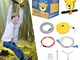 PaNt 30 m Bambini Zipline con Freno a Molla in Acciaio Inossidabile e Sedile Girevole, Kit...