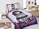 Bambina Bambola Vestito Viola - Set Letto Singolo Copripiumino 140x200cm + Federa 100% Cot...