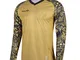 kelme calcio portiere 2017-18 estate formazione professionale camicia manica (Gold/Black,...