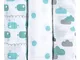 emma & noah | Set di 3 Mussole per Neonato | 100% cotone | 70x70 cm | Sicurezza certificat...