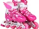 ZBHGF Pattini in Linea per Bambini E Adulti Misura Regolabile Rollerblades Allungabili Sic...